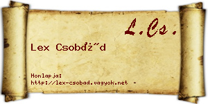 Lex Csobád névjegykártya